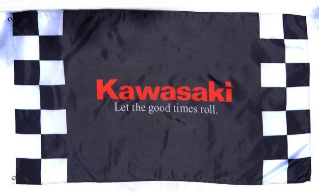 Kawasaki Flag 3X5 Ft Polyester Banner USA 90x150cm by flagsjustdoit