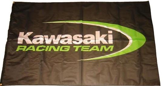 Kawasaki Racing Flag Black 3X5 Ft Polyester Banner USA 90x150cm by flagsjustdoit