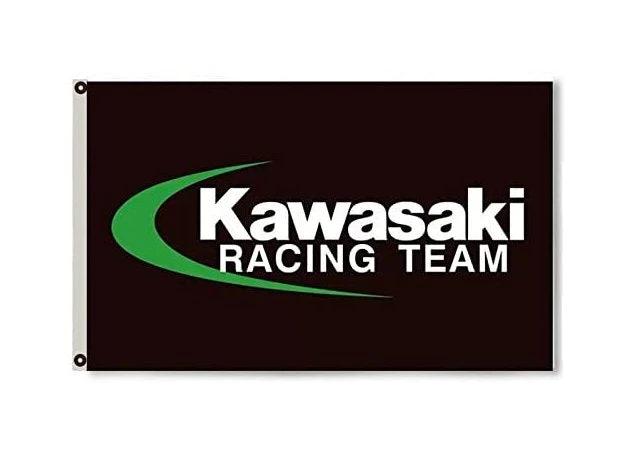 Kawasaki Racing Team Flag 3X5 Ft Polyester Banner USA 90x150cm by flagsjustdoit