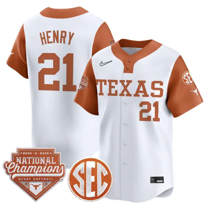 Kayden Henry Jersey #21 Texas 2026 Back-To-Back World SeriesChampions by My Store