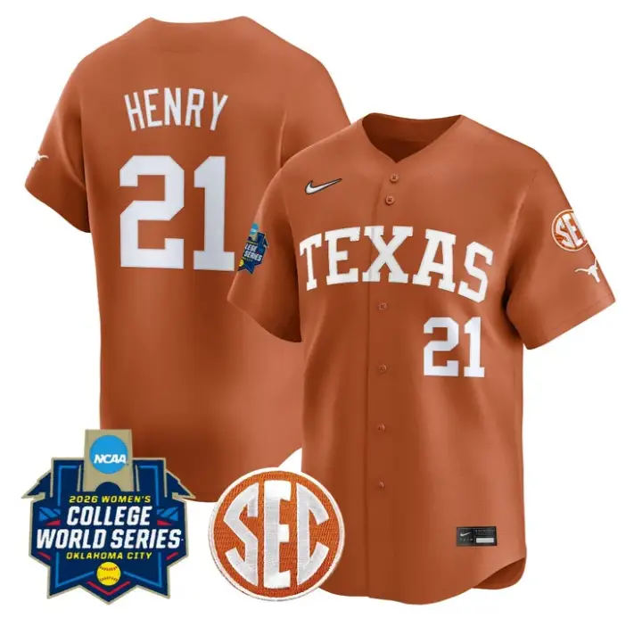 Kayden Henry Jersey #21 Texas Softball 2026 World Series Stitched by My Store