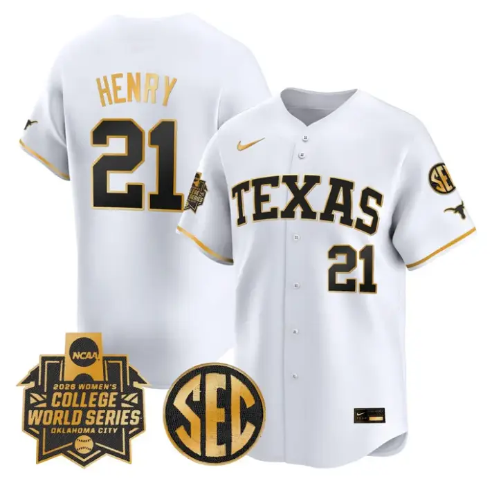 Kayden Henry Jersey #21 Texas Softball 2026 World Series Stitched by My Store