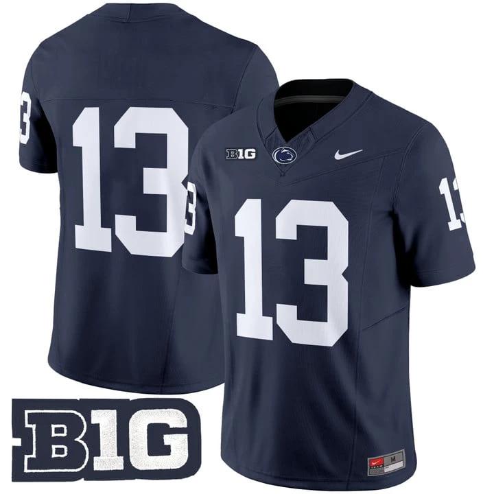 Kaytron Allen Jersey #13 No Name Penn State Nittany Lions 2025 Stitched Navy by My Store NCAA Football Jerseys