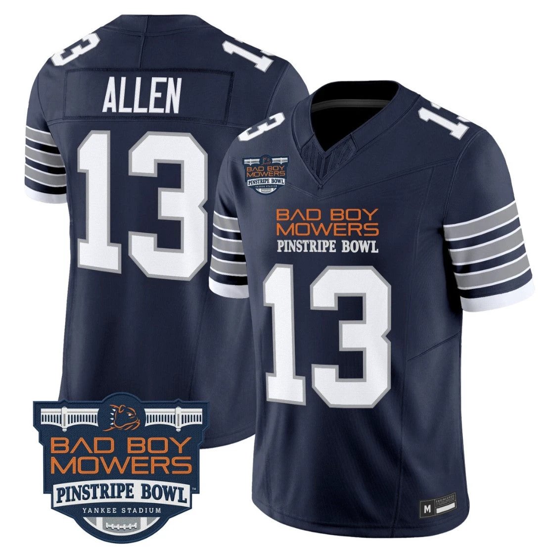 Kaytron Allen Jersey #13 Penn State 2025 Pinstripe Bowl V2 Stitched Navy by NCAA Football Jersey