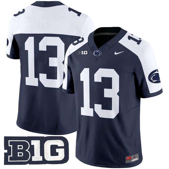 Kaytron Allen Jersey #13 No Name Penn State Nittany Lions 2025 Stitched by My Store NCAA Football Jerseys