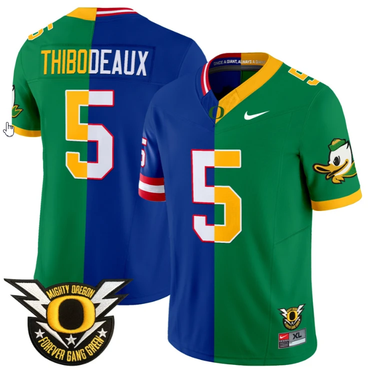 Kayvon Thibodeaux Jersey #5 Oregon Ducks Split Vapor Limited Football Stitched by NCAA Football Jersey