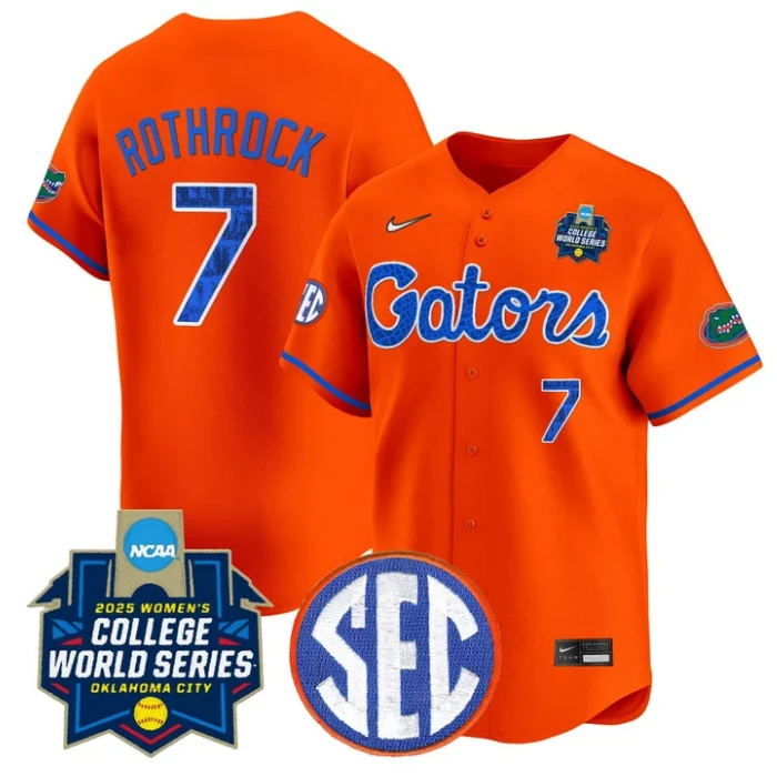 Keagan Rothrock Jersey #7 Florida Gators Softball 2025 World Series Stitched Orange by My Store