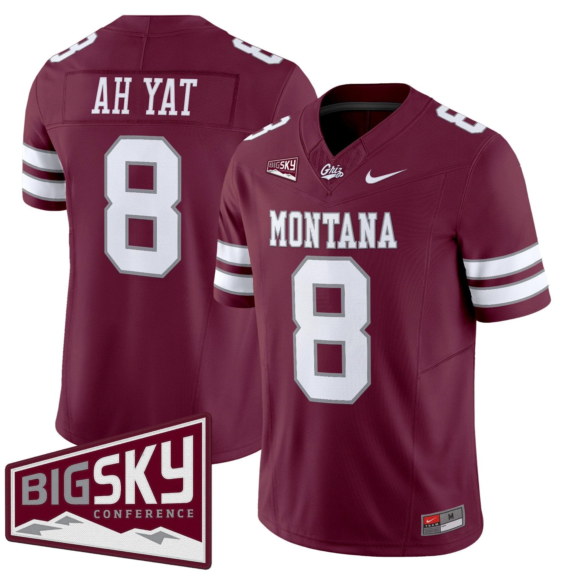 Keali'i Ah Yat Jersey #8 Montana Grizzlies 2025 Vapor Limited Stitched by My Store NCAA Football Jerseys
