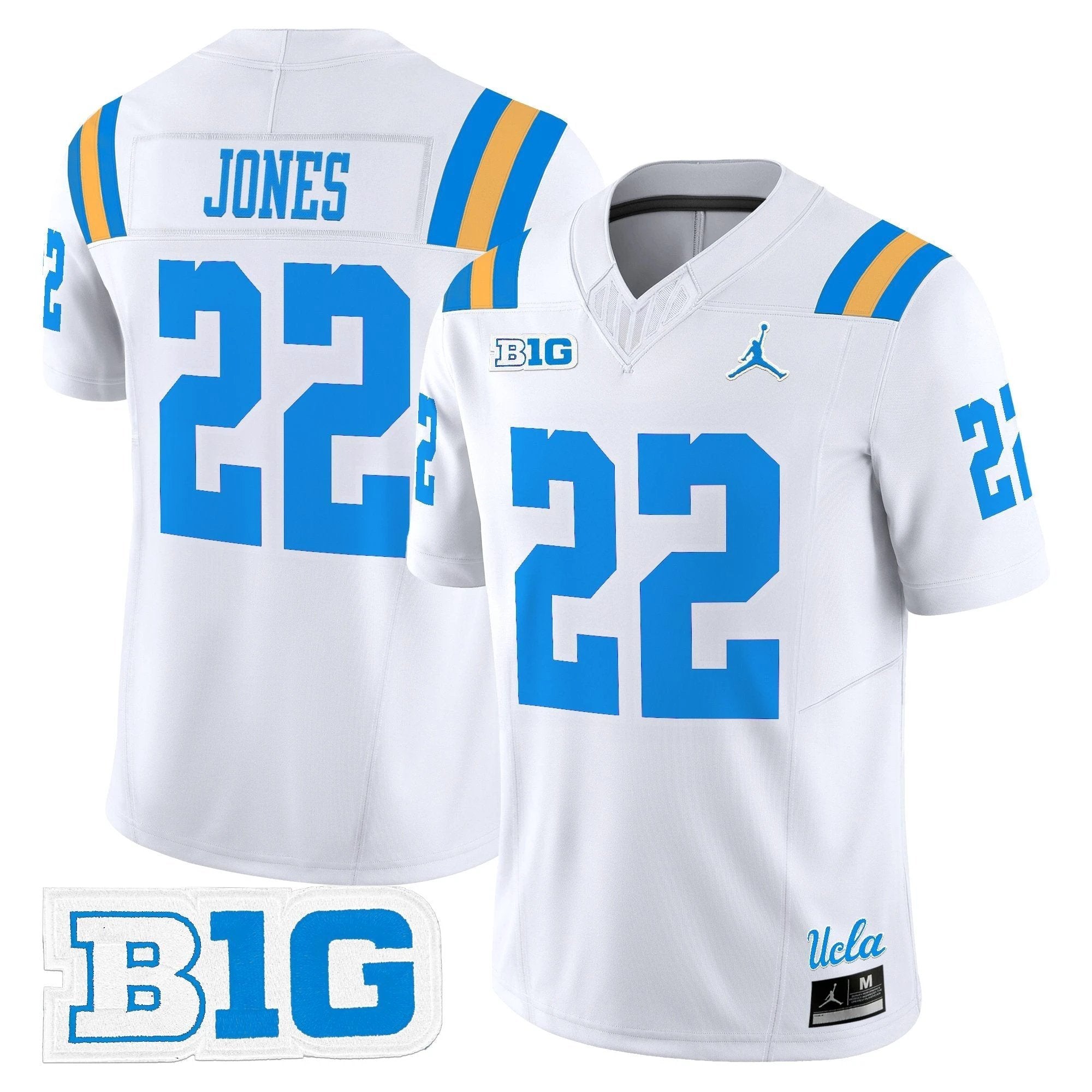 Keegan Jones Jersey #22 UCLA Bruins Jersey 2025 Vapor Stitched White by My Store