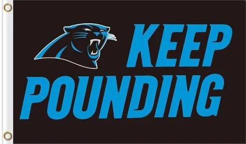 Keep Pounding Carolina Panthers Flag 3X5 Ft Polyester Banner USA 90x150cm by flagsjustdoit