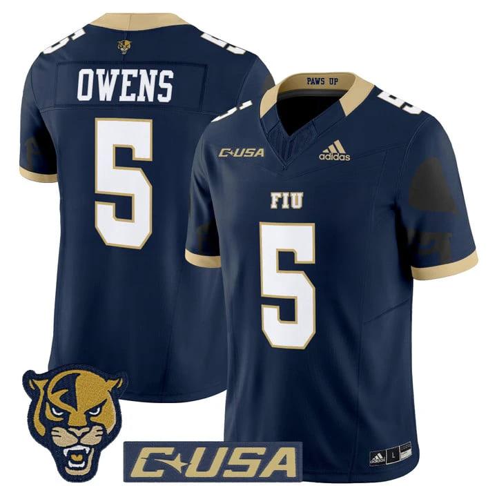 Kejon Owens Jersey #5 Florida International Panthers 2025 Stitched by My Store NCAA Football Jerseys