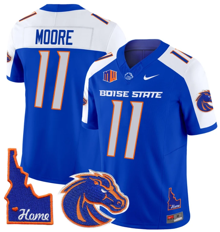 Kellen Moore Jersey #11 Boise State Broncos 2024 Home Patch Vapor Football Royal Alternate by My Store