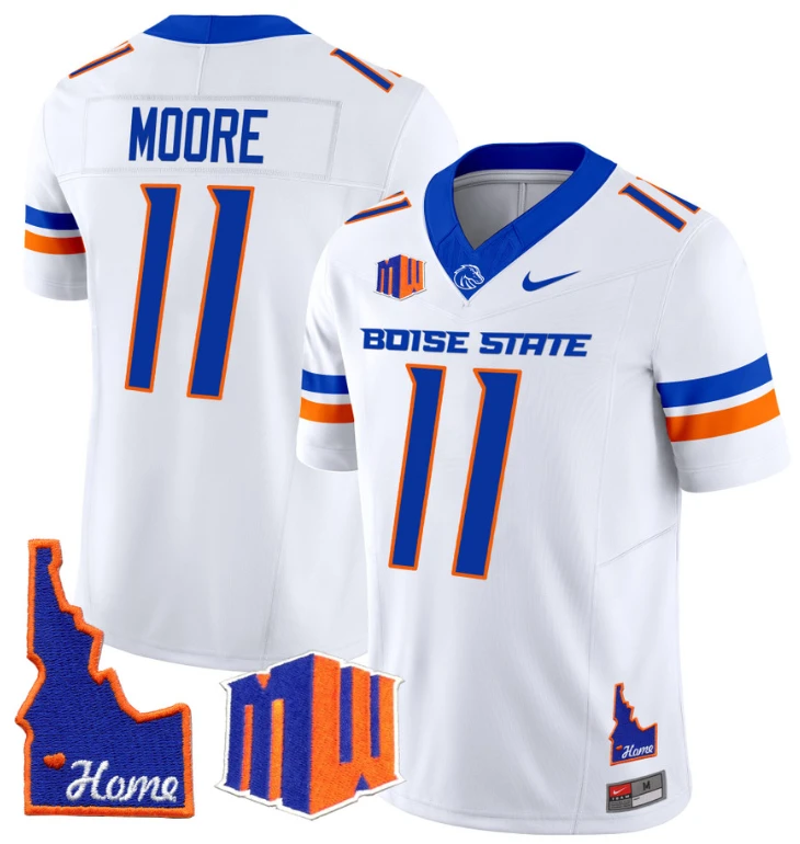 Kellen Moore Jersey #11 Boise State Broncos 2024 Home Patch Vapor Football White by My Store
