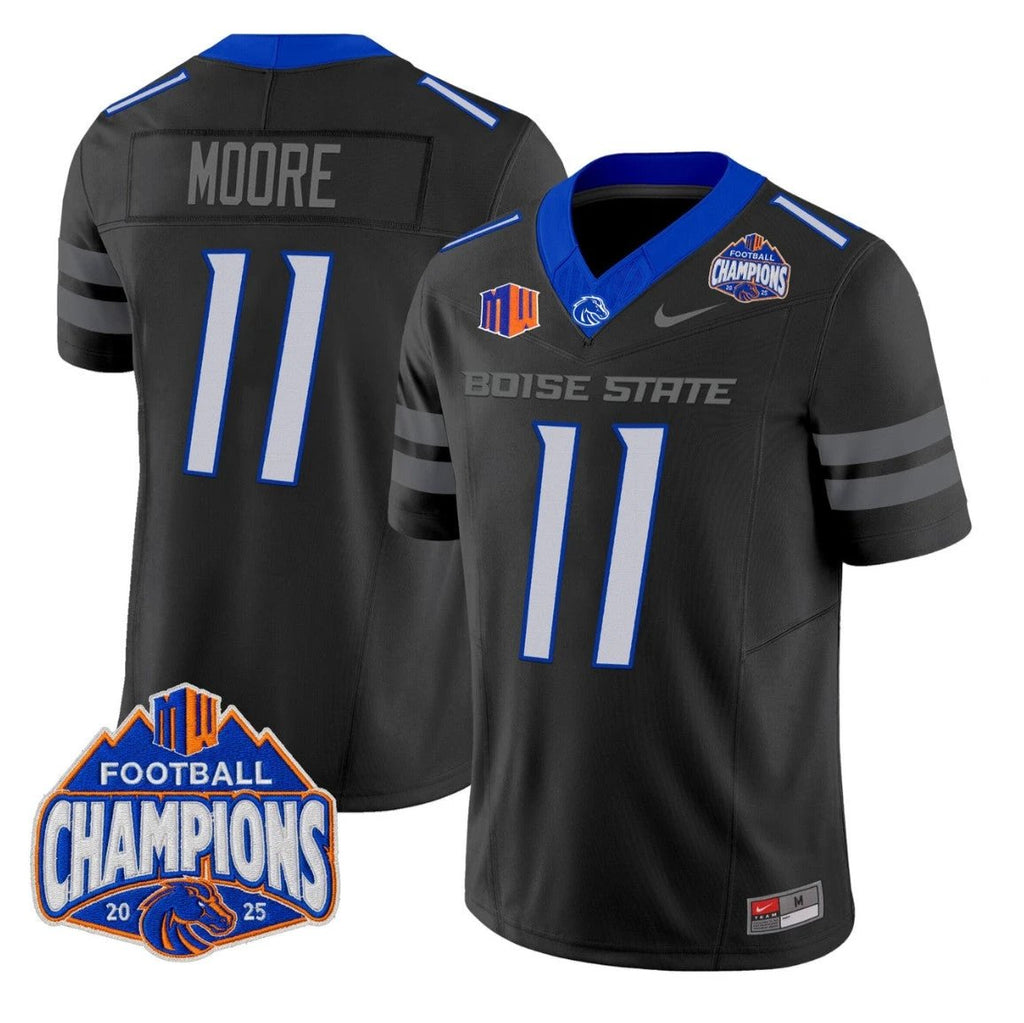 Kellen Moore Jersey #11 Boise State Broncos 2025 Mountain West Champions by My Store NCAA Football Jerseys