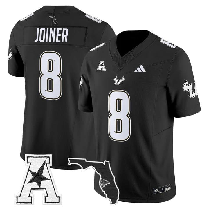 Kelley Joiner Jersey #8 South Florida Bulls 2025 Vapor Limited Stitched Black by My Store NCAA Football Jerseys