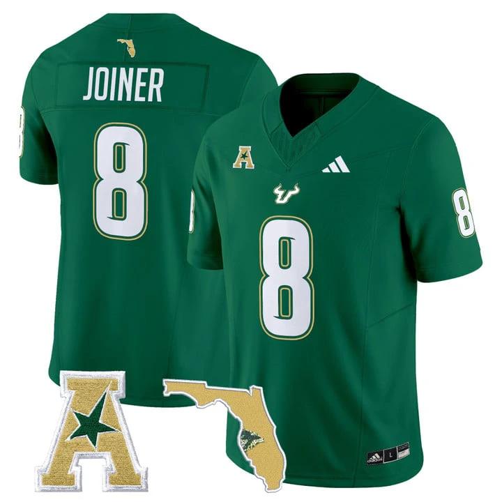 Kelley Joiner Jersey #8 South Florida Bulls 2025 Vapor Limited Stitched Green by My Store NCAA Football Jerseys