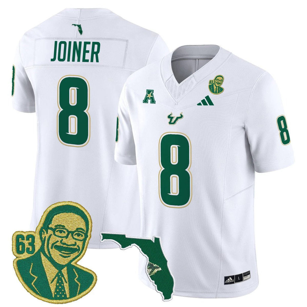 Kelley Joiner Jersey #8 South Florida Bulls Lee Roy Selmon Legacy Stitched White by My Store NCAA Football Jerseys