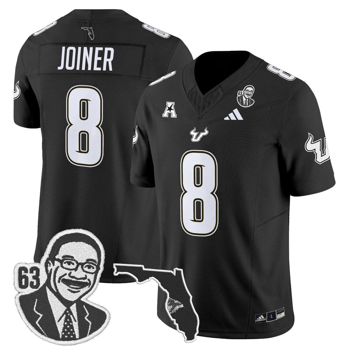 Kelley Joiner Jersey #8 South Florida Bulls Lee Roy Selmon Legacy Stitched Black by My Store NCAA Football Jerseys