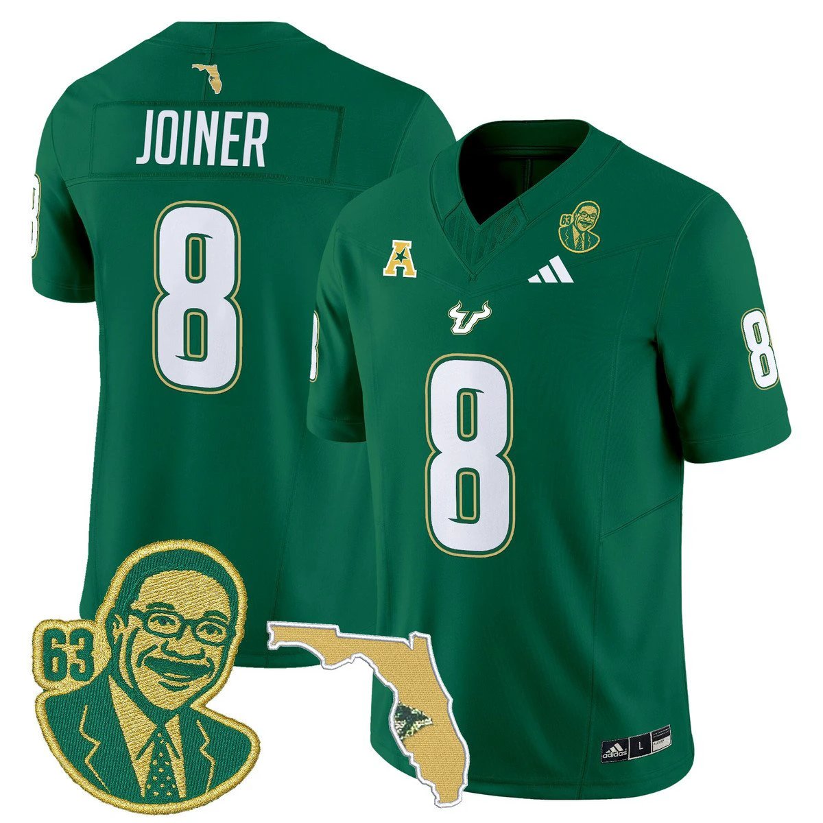 Kelley Joiner Jersey #8 South Florida Bulls Lee Roy Selmon Legacy Stitched Green by My Store NCAA Football Jerseys