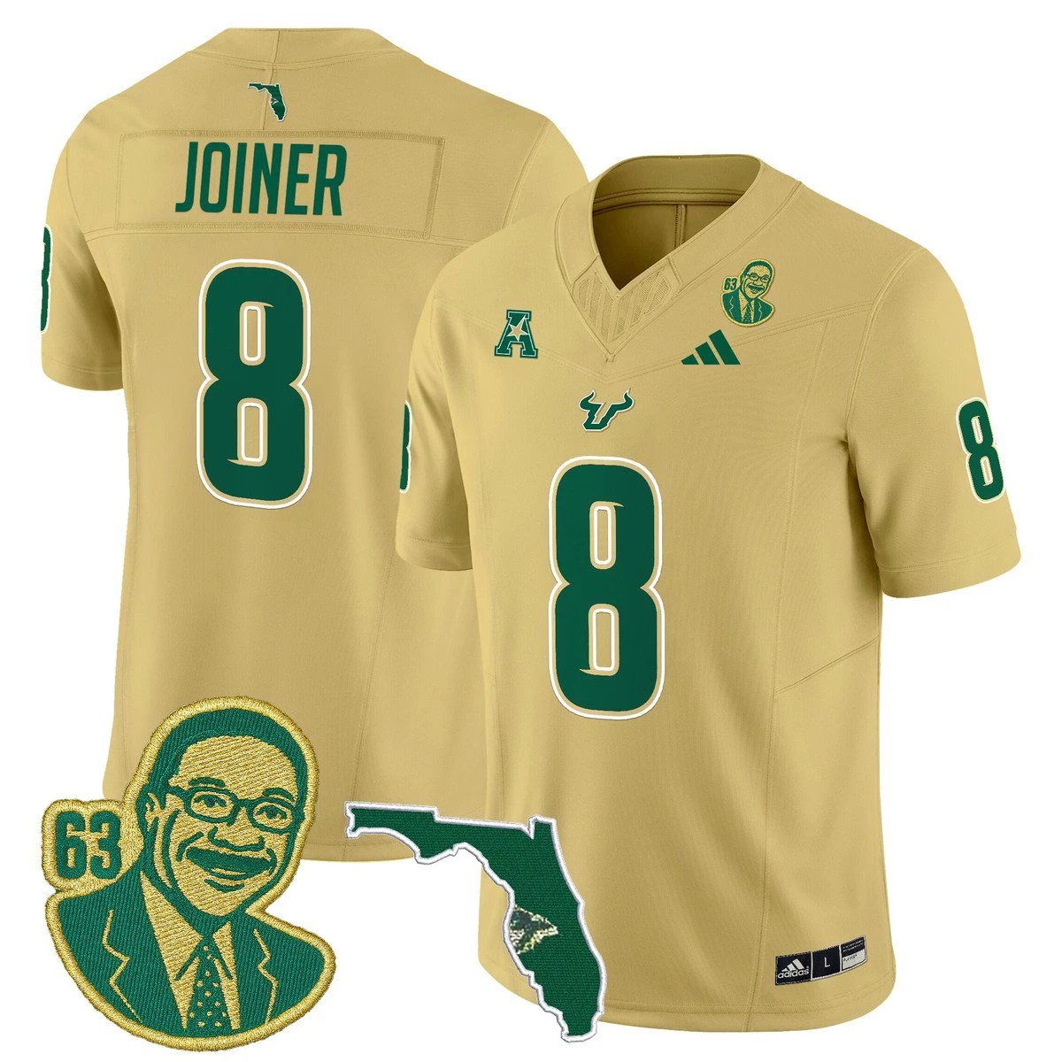 Kelley Joiner Jersey #8 South Florida Bulls Lee Roy Selmon Legacy by My Store NCAA Football Jerseys