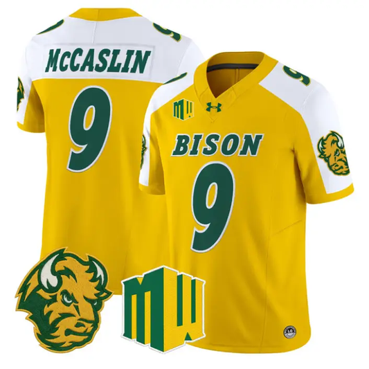 Kelton McCaslin Jersey #9 North Dakota State Bison 2026 Vapor Stitched by My Store NCAA Football Jerseys