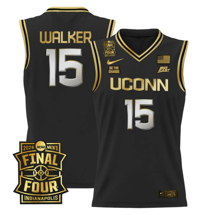 Kemba Walker Jersey #15 UConn Huskies 2026 Final Four Patch Stitched by My store basketball