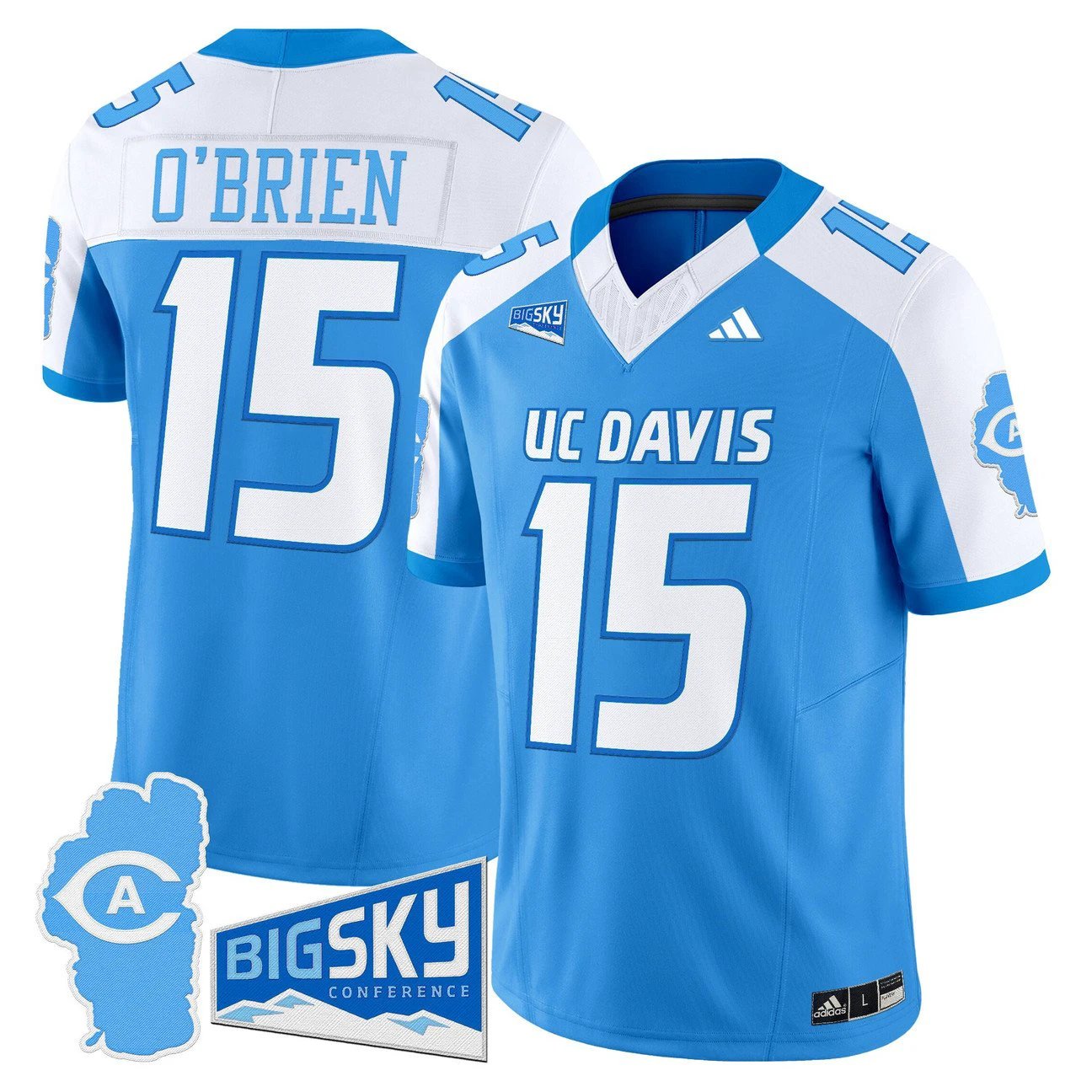 Ken O’Brien Jersey #15 UC Davis Aggies 2025 Lake Tahoe Patch Stitched by My Store NCAA Football Jerseys