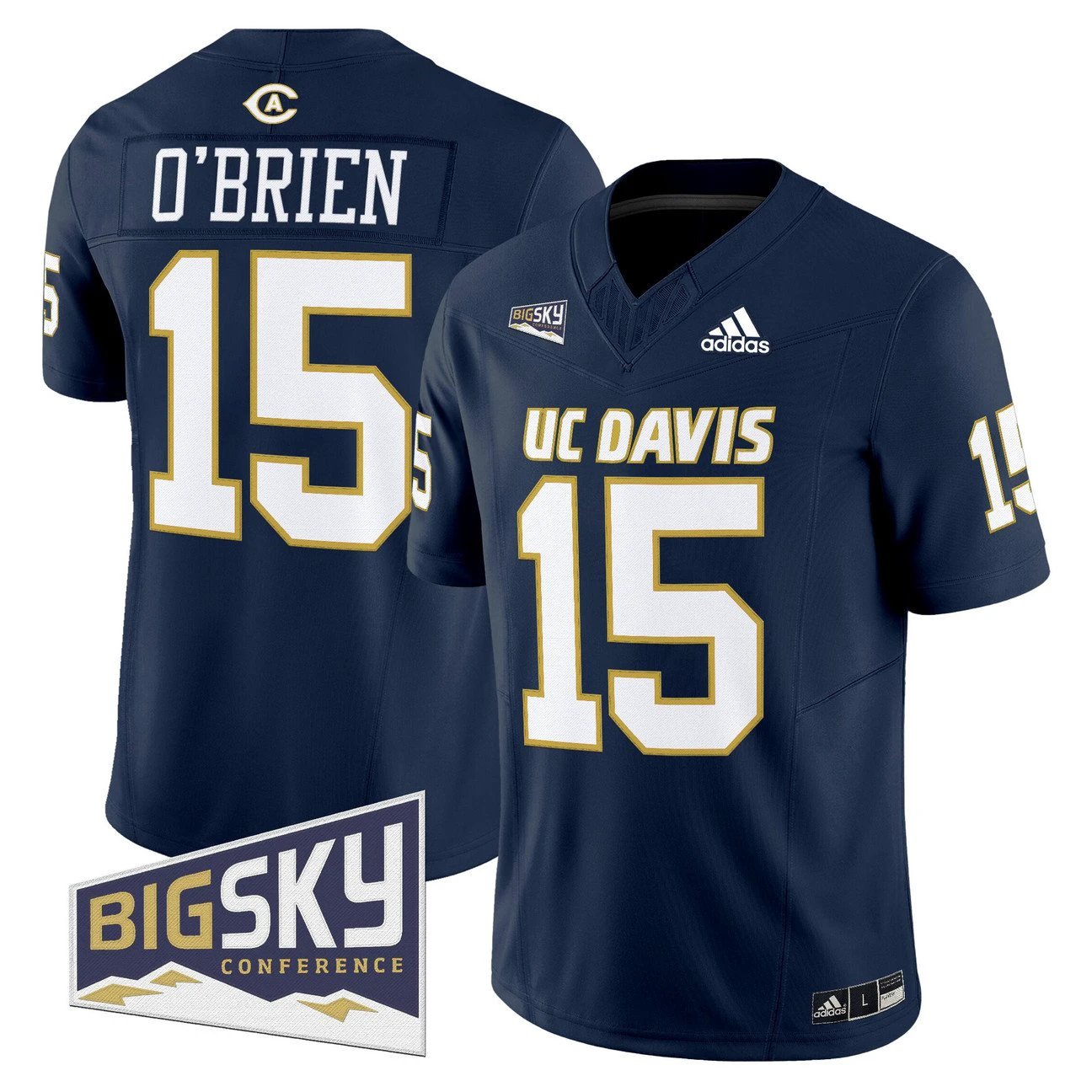 Ken O’Brien Jersey #15 UC Davis Aggies 2025 Lake Tahoe Patch Stitched by My Store NCAA Football Jerseys