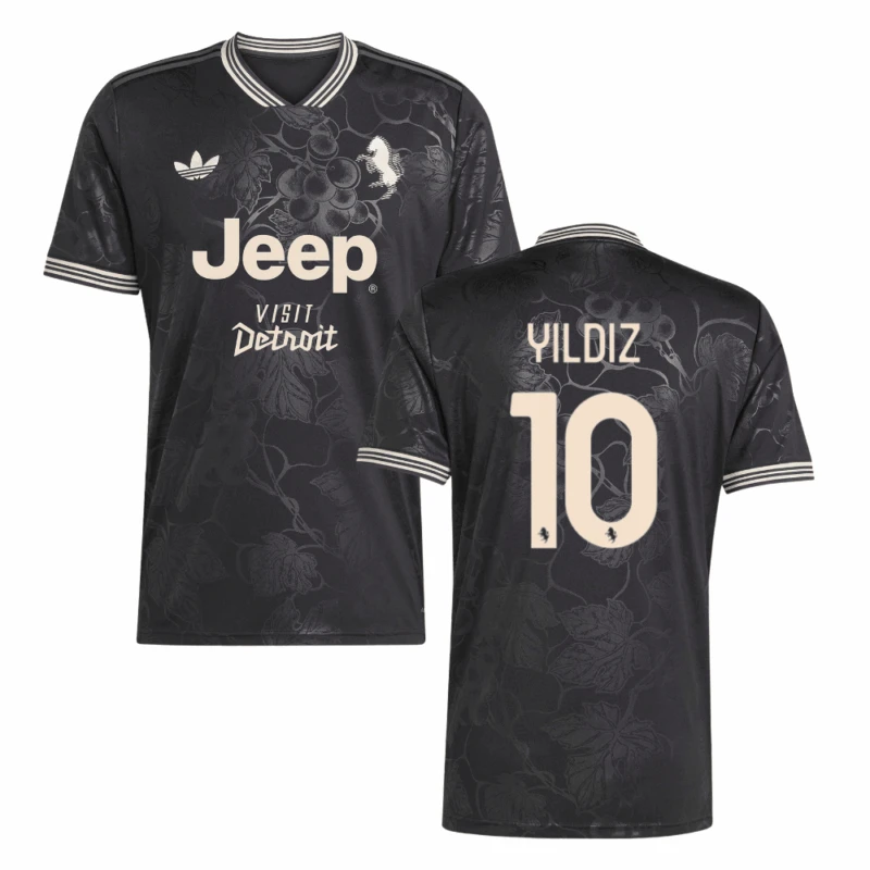 Kenan Yıldız 10 Juventus 2025-26 Third Match Jersey – Black by Soccer Jersey