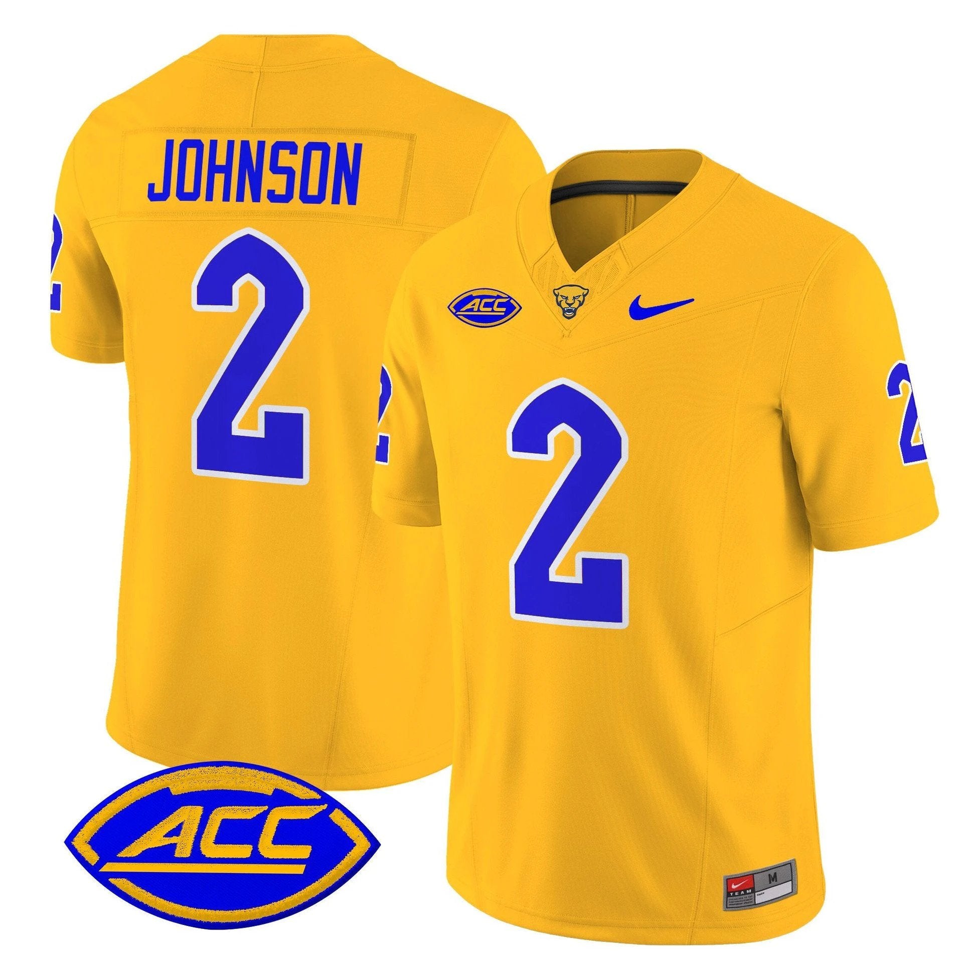 Kenny Johnson Jersey #2 Pittsburgh Panthers 2025 Limited Stitched by My Store NCAA Football Jerseys