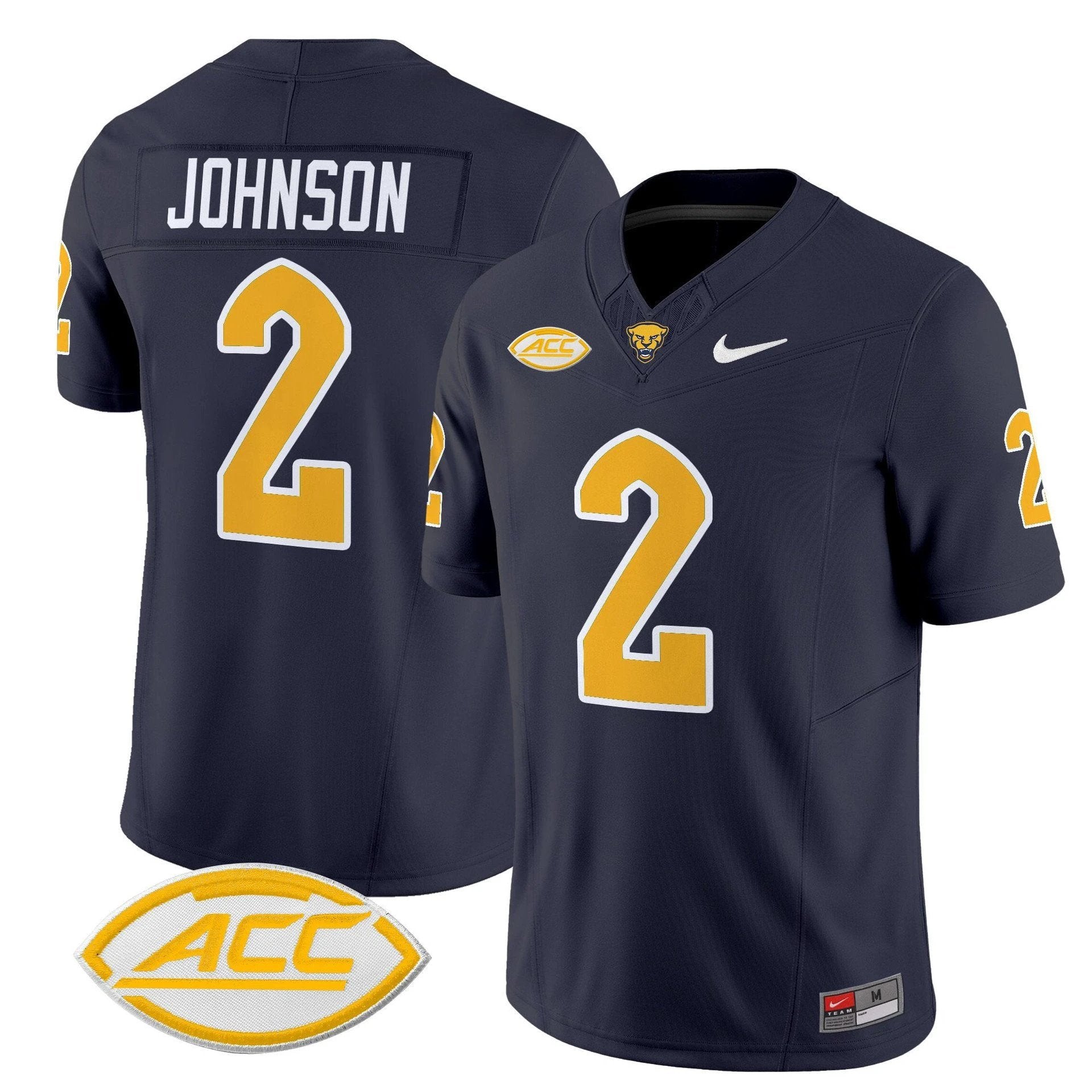 Kenny Johnson Jersey #2 Pittsburgh Panthers 2025 Limited Stitched by My Store NCAA Football Jerseys