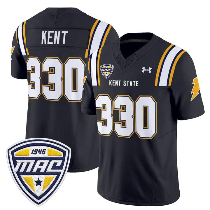 Kent Jersey #330 Kent State Golden Flashes 2025 Limited Stitched Dark Navy by NCAA Football Jersey