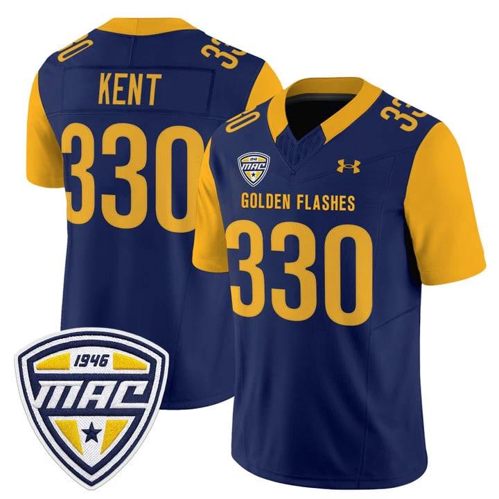 Kent Jersey #330 Kent State Golden Flashes 2025 Limited Stitched Navy by NCAA Football Jersey