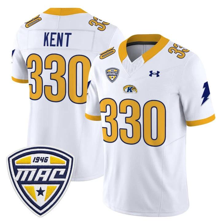 Kent Jersey #330 Kent State Golden Flashes 2025 Limited Stitched White by NCAA Football Jersey