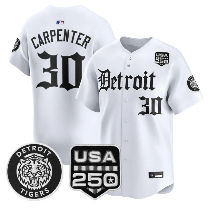Kerry Carpenter Jersey #30 Detroit Tigers Gothic Edition Vapor Stitched by My Store