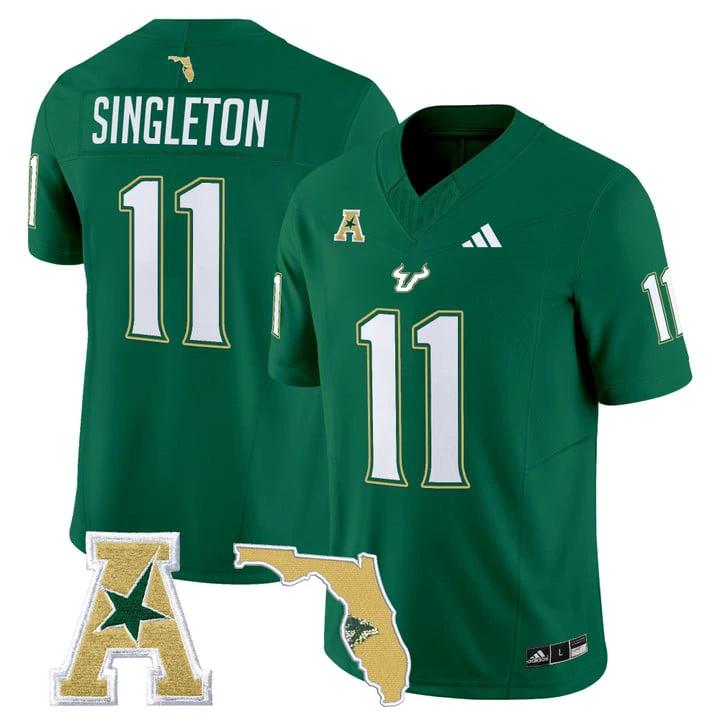 Keshaun Singleton Jersey #11 South Florida Bulls 2025 Limited Stitched by My Store NCAA Football Jerseys