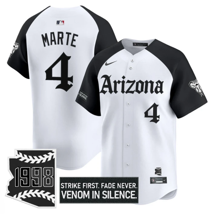 Ketel Marte Jersey #4 Arizona Diamondbacks Gothic Desert Fang Edition Alternate by My Store