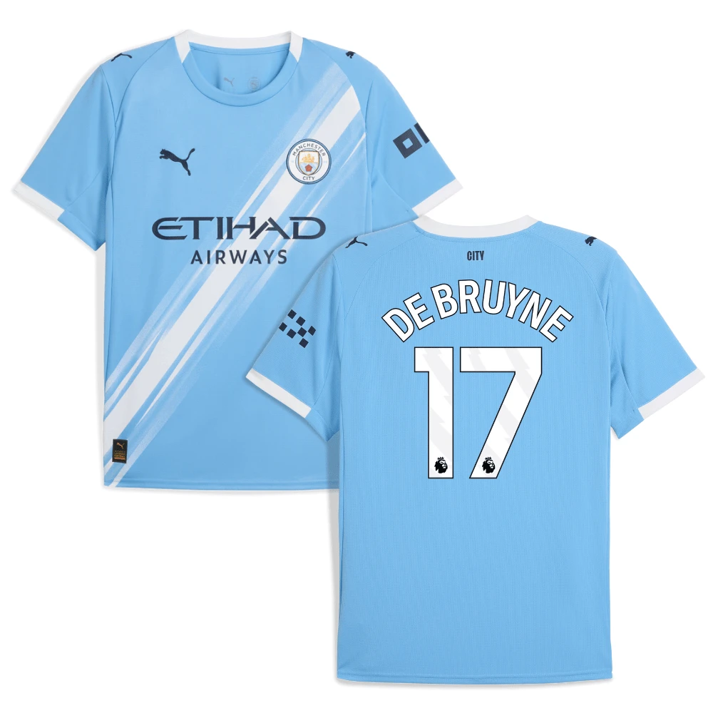 Kevin De Bruyne 17 Manchester City 2025-26 Home Men Jersey – Sky Blue by Soccer Jersey