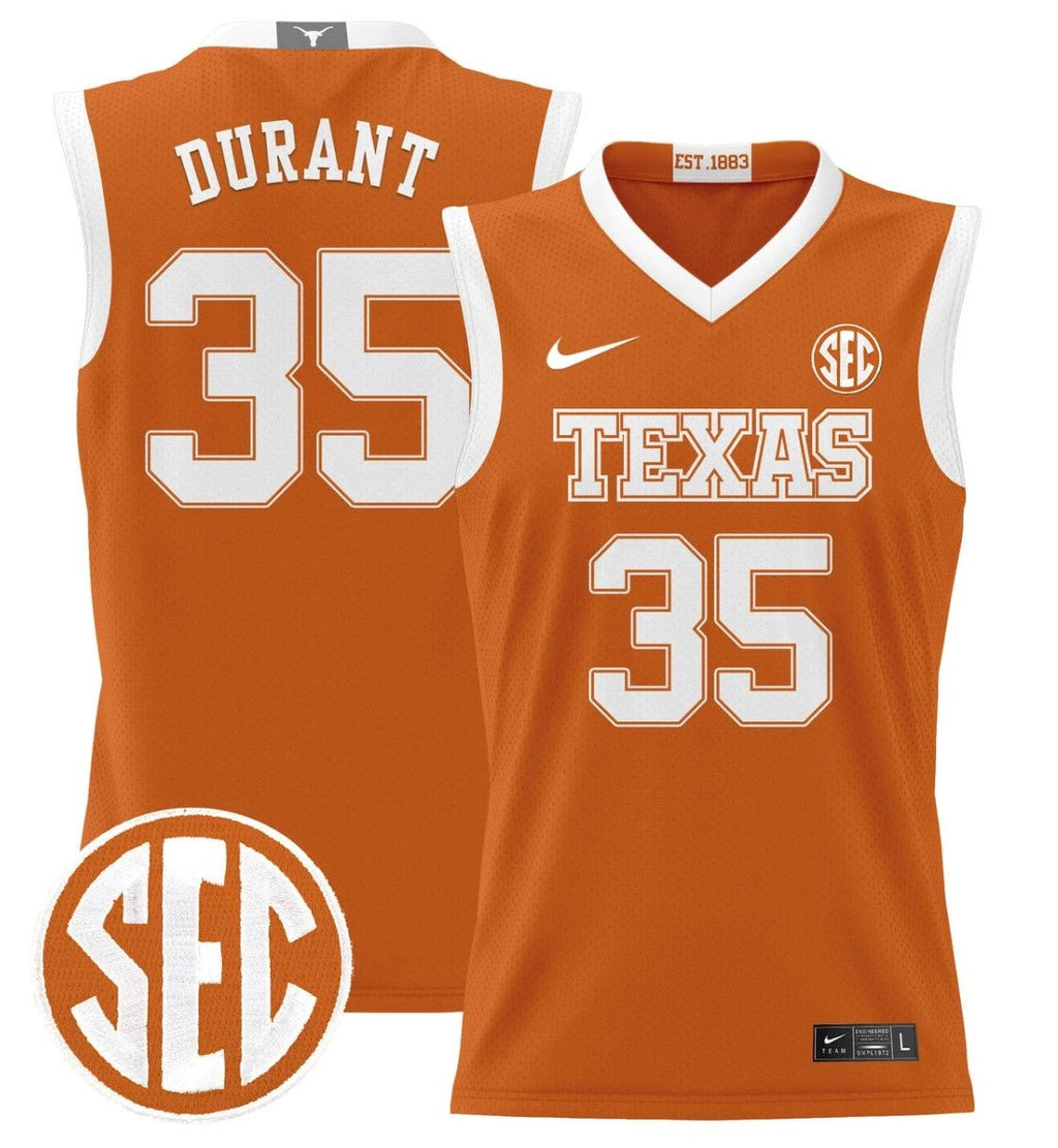 Kevin Durant Jersey #35 Texas Longhorns 2024 Lightweight Basketball Orange by My store basketball
