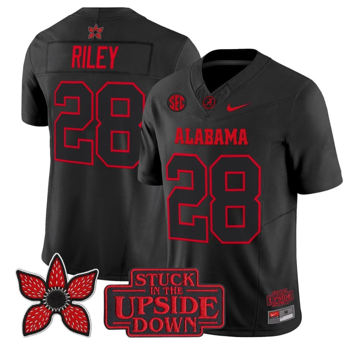 Kevin Riley Jersey #28 Alabama Crimson Tide Stranger Things Edition Stitched by NCAA Football Jersey