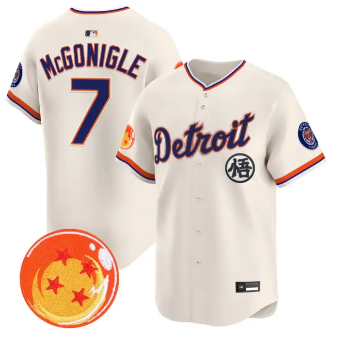Kevin McGonigle Jersey #7 Detroit Tigers Dragon Ball Premier Stitched by My Store