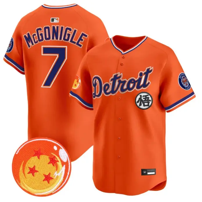 Kevin McGonigle Jersey #7 Detroit Tigers Dragon Ball Premier Stitched by My Store