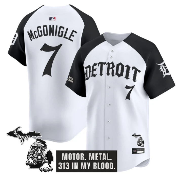 Kevin McGonigle Jersey #7 Detroit Tigers Old English Edition Stitched Alter by My Store
