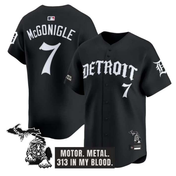 Kevin McGonigle Jersey #7 Detroit Tigers Old English Edition Stitched Alter by My Store