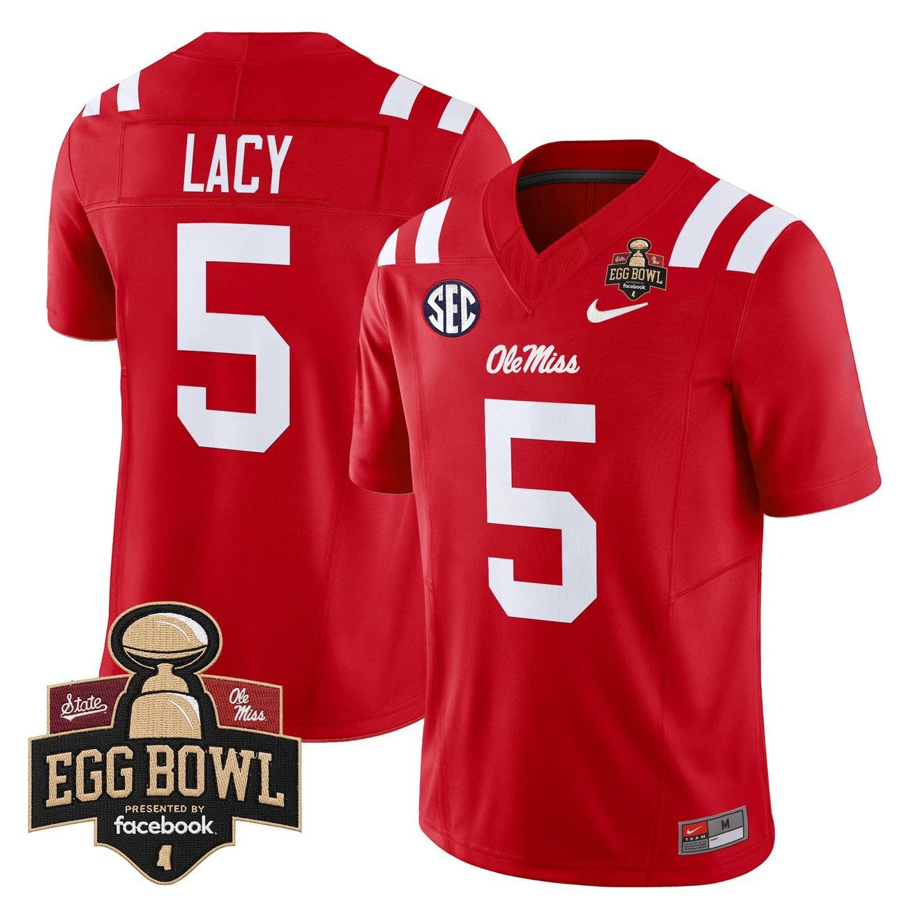 Kewan Lacy Jersey #5 Ole Miss Rebels 2025 Egg Bowl Limited Stitched by My Store NCAA Football Jerseys