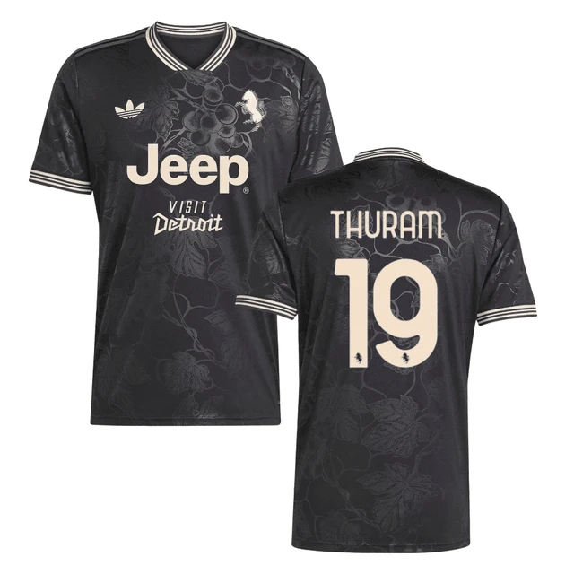 Khéphren Thuram 19 Juventus 2025-26 Third Match Jersey – Black by Soccer Jersey