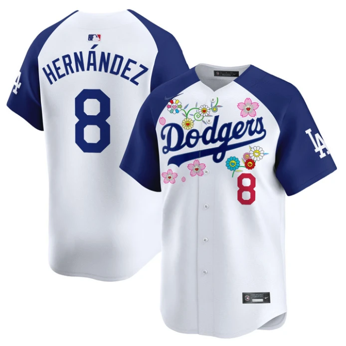 Kike Hernandez Jersey #8 Dodgers x Takashi Murakami 2025 Vapor Limited Stitched Alternate by My Store