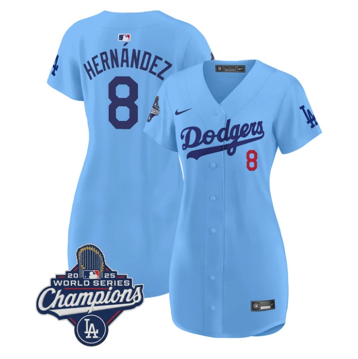 Kike Hernandez Dress #8 Dodgers 2025 World Series Champions Stitched by My Store