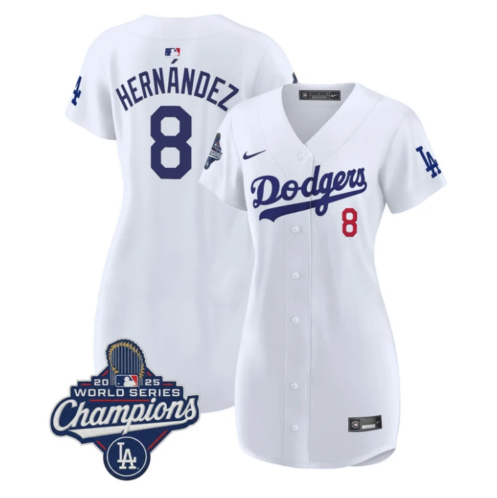 Kike Hernandez Dress #8 Dodgers 2025 World Series Champions Stitched by My Store