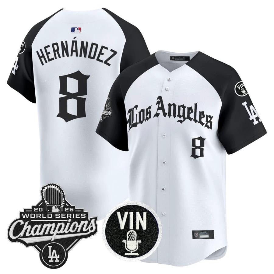 Kike Hernandez Jersey #8 Dodgers 2025 World Series Champions LA Gothic by My Store